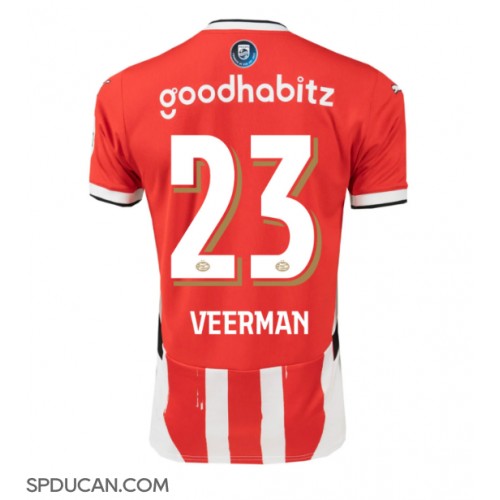 Muški Nogometni Dres PSV Eindhoven Joey Veerman #23 Domaci 2024-25 Kratak Rukav